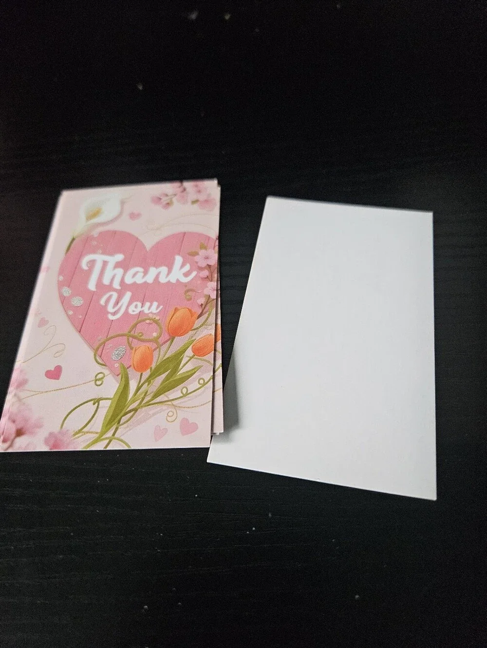 Tulip Heart Thank You Cards